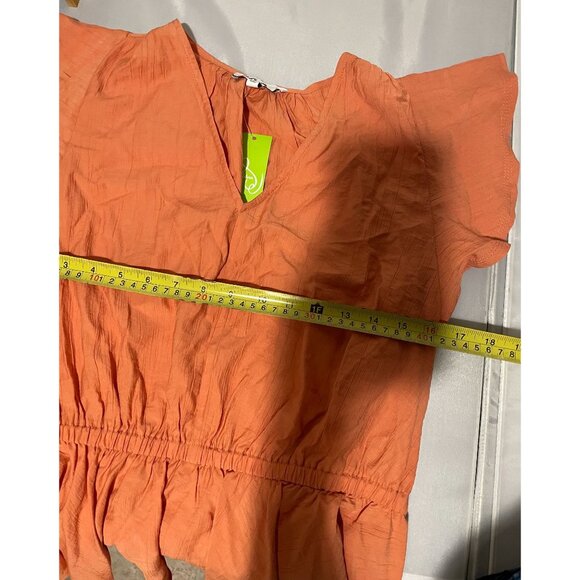 Sam Edelman Women's Sun Baked Binx Top Size M Viscose & Nylon Orange - Picture 12 of 16